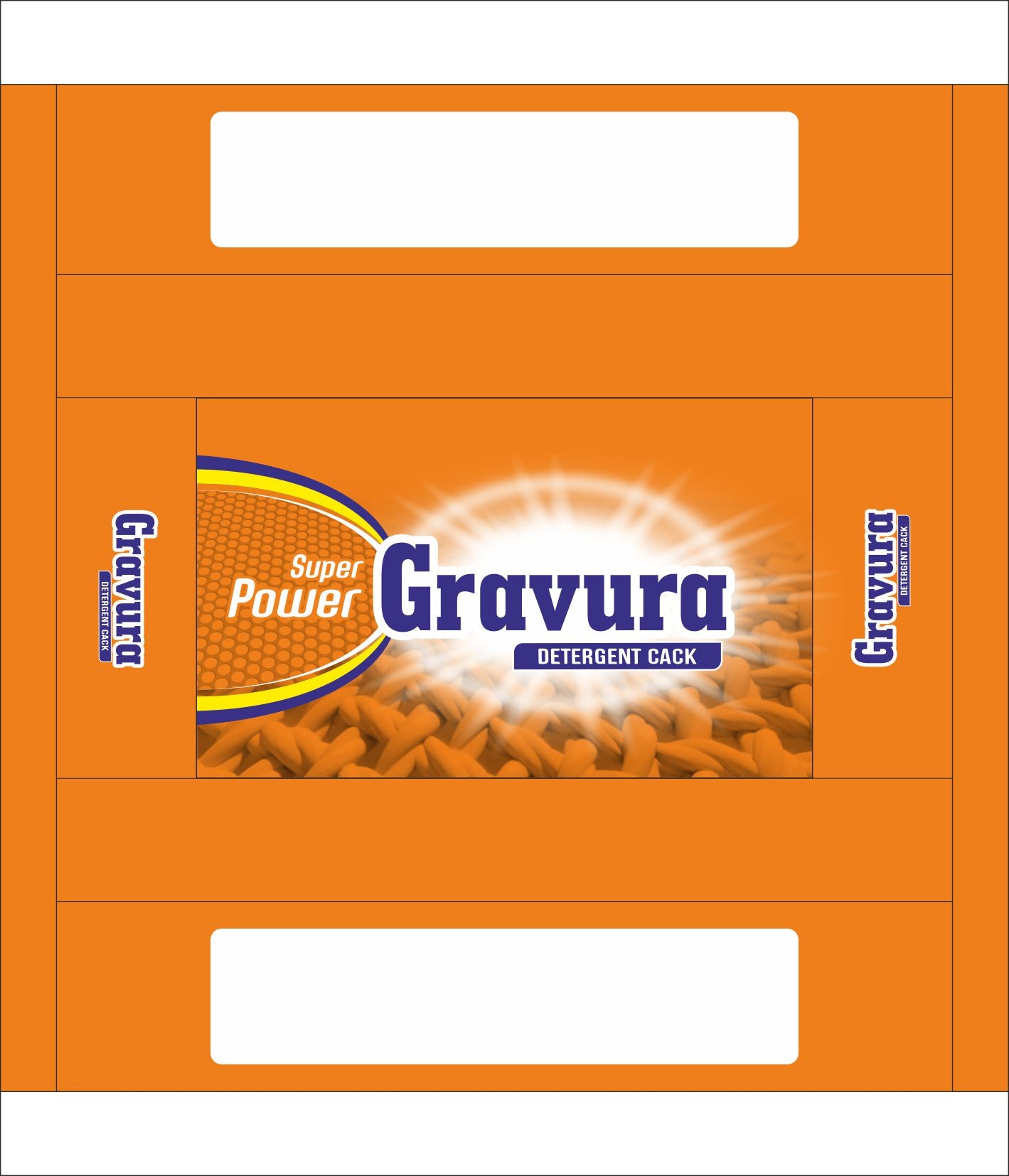 GR162-Blue Super Power Detergent Cake Wrap Design