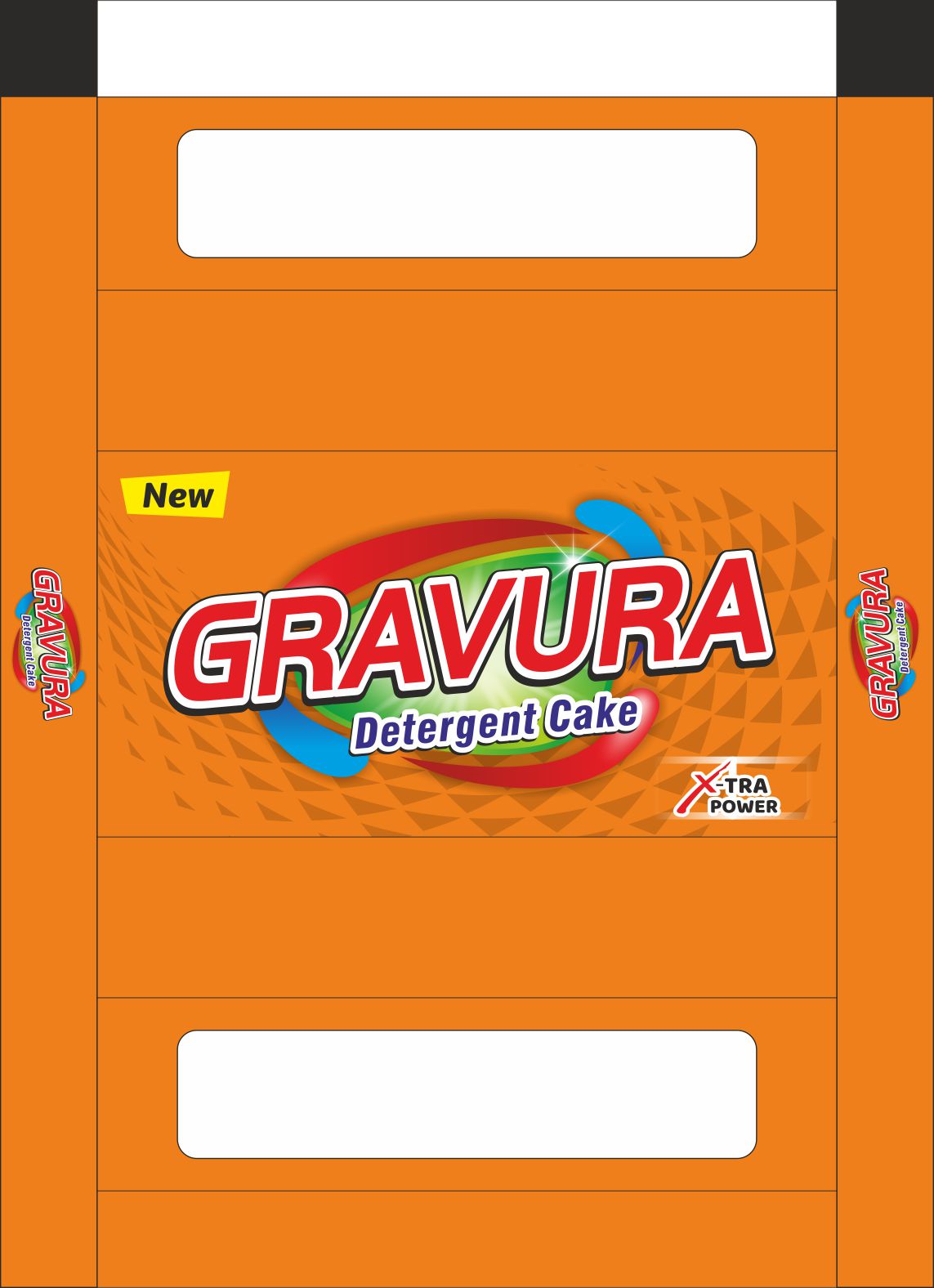 GR166-White X-Tra Power Detergent Cake Wrap Design