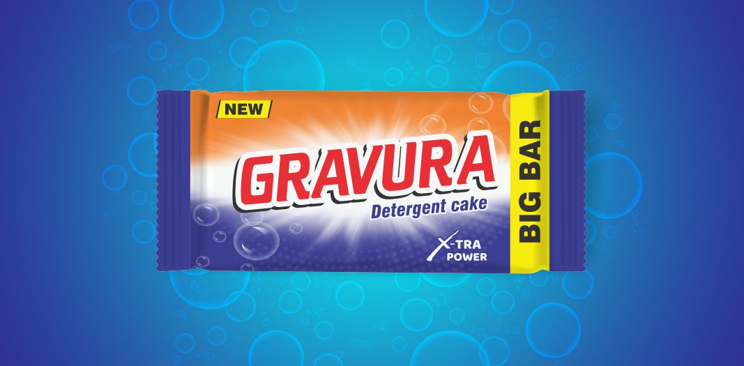 GR50 - "BIG BAR" Detergent Cake Packaging Design with Power Burst Effect