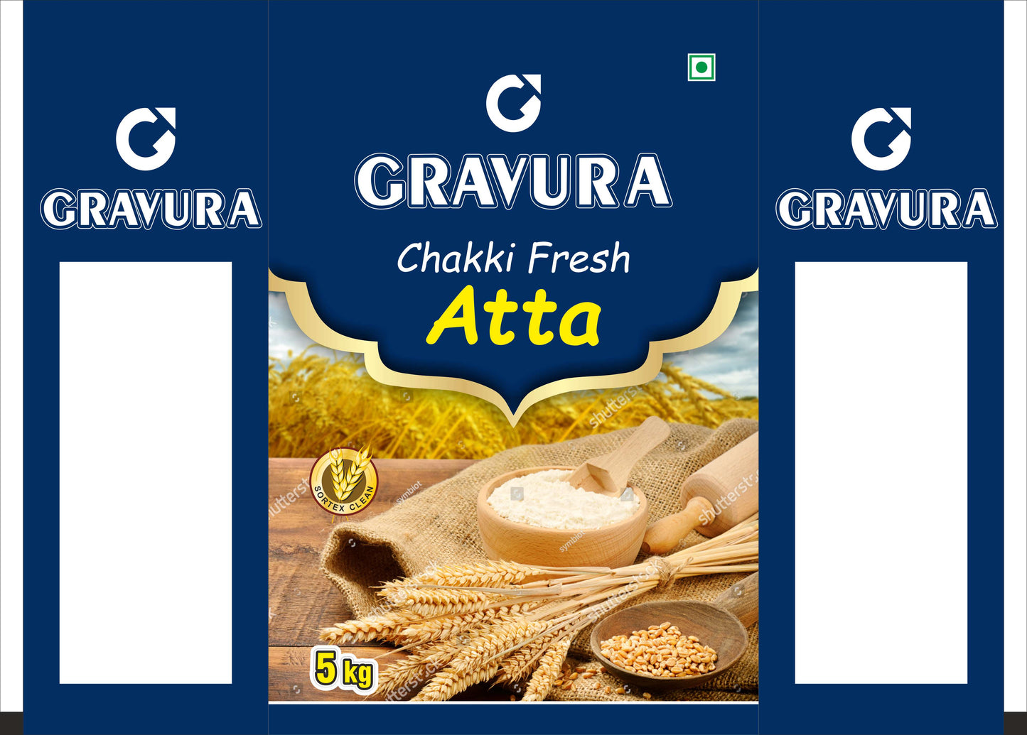 GR149 - Chakki Fresh Atta Flour Pouch Design Blue