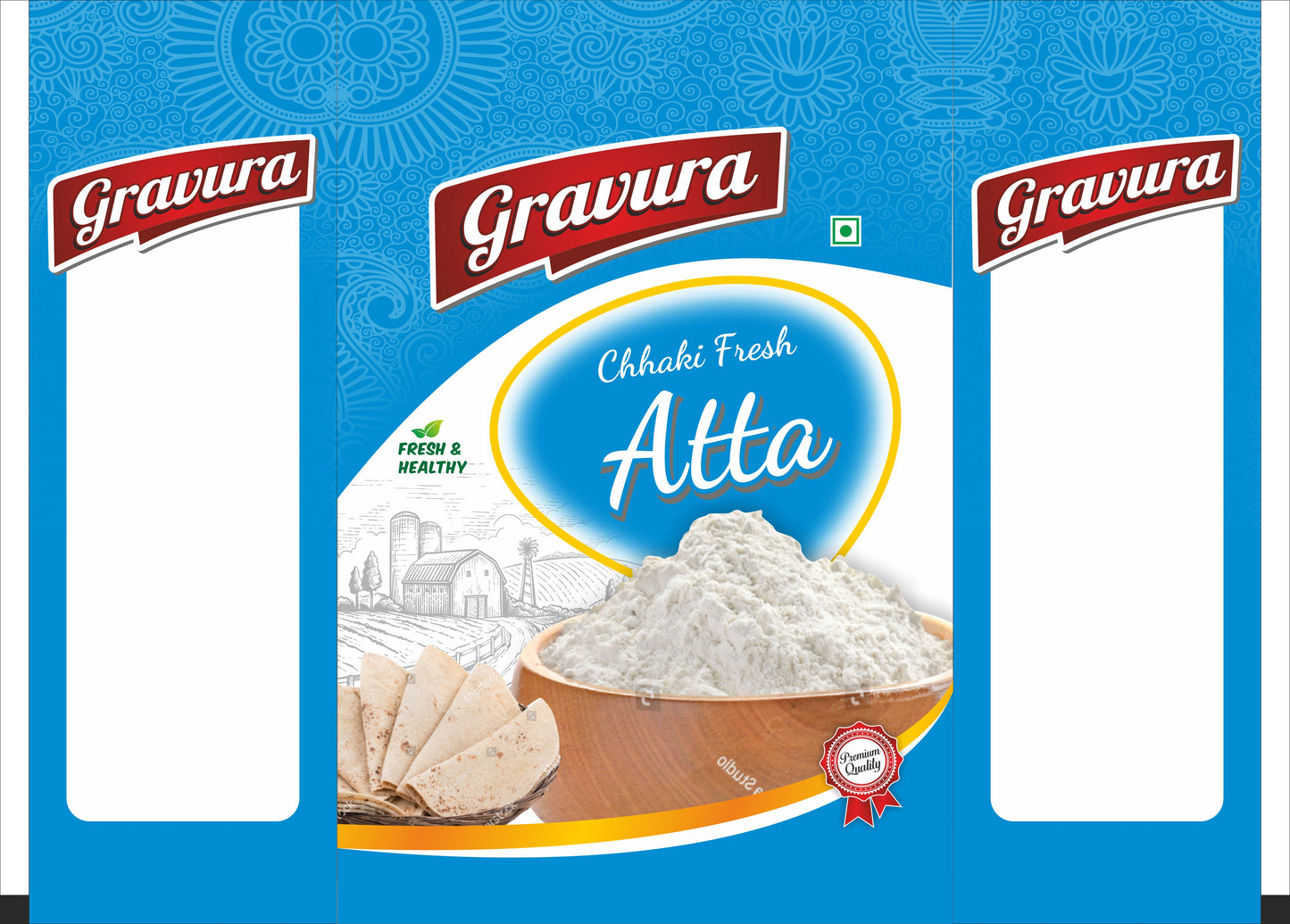 GR192- Fresh Atta Pouch Packaging Design