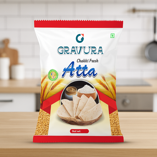 GR194- Wheat Atta Pouch Packaging Design