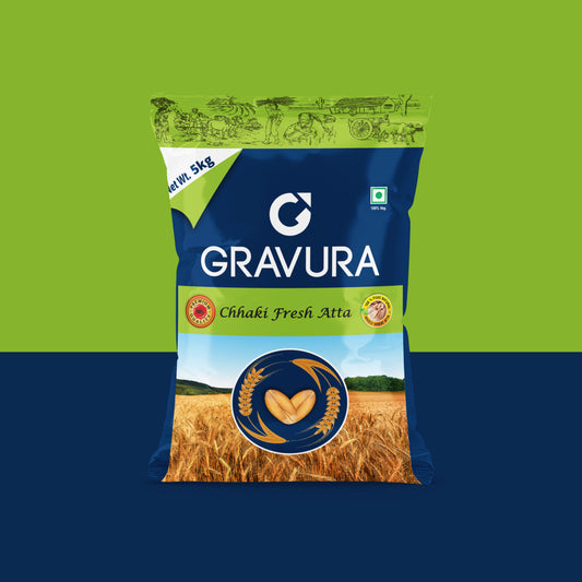 GR-5-Chakki Fresh Atta Pouch Design – Heritage-Inspired Farm-Fresh