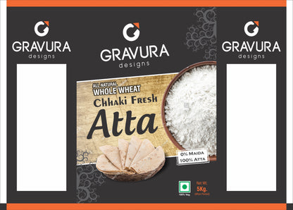 GR-9 - Chakki Fresh Whole Wheat Atta Packaging – Rustic-Inspired Design