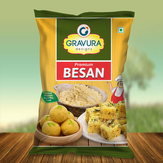 GR107 - Appealing Pouch Packaging Design for Besan Flour