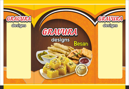 GR146 - Vibrant Besan Flour Packaging Pouch Design