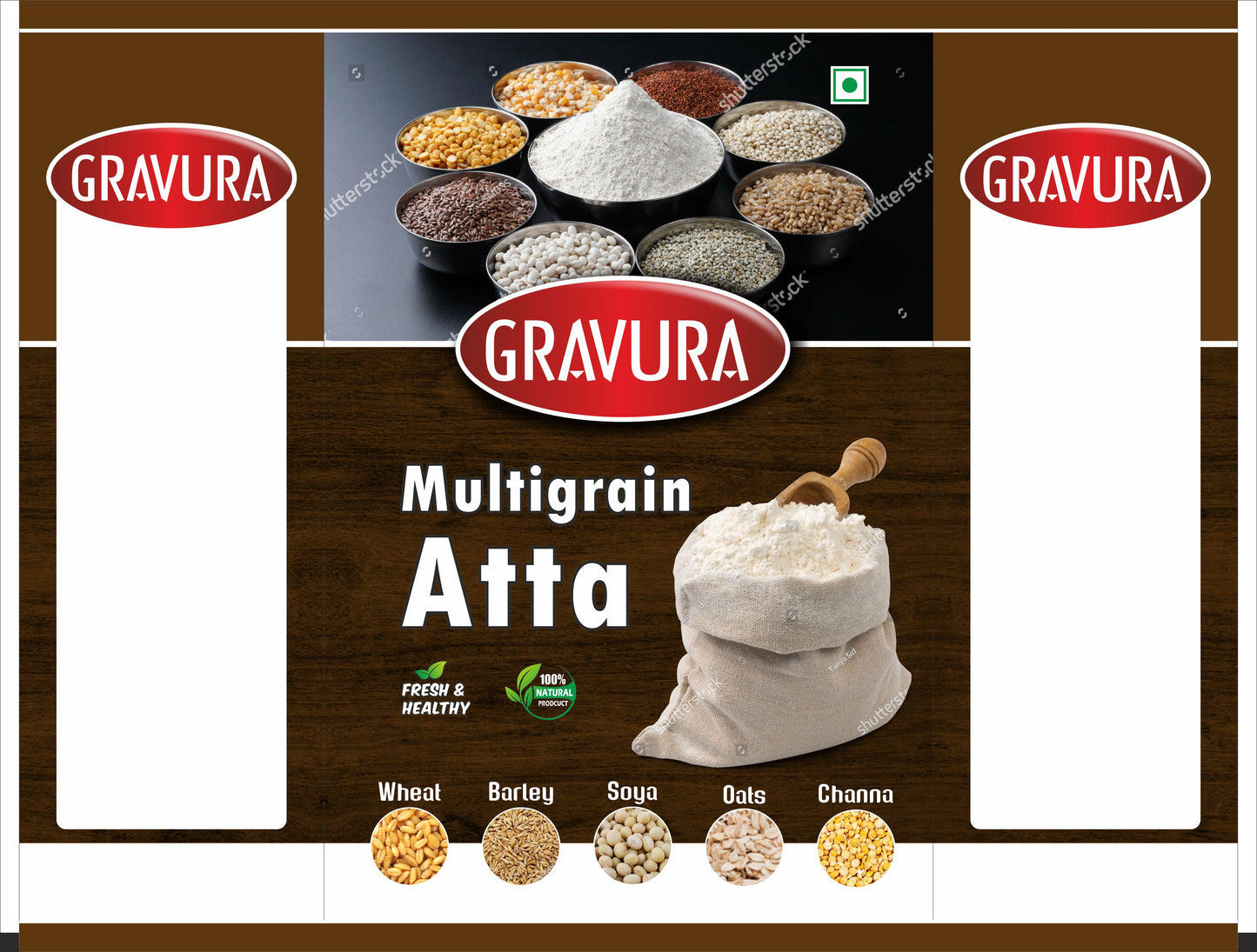 GR212 - Multigrain Atta Pouch Packaging Design