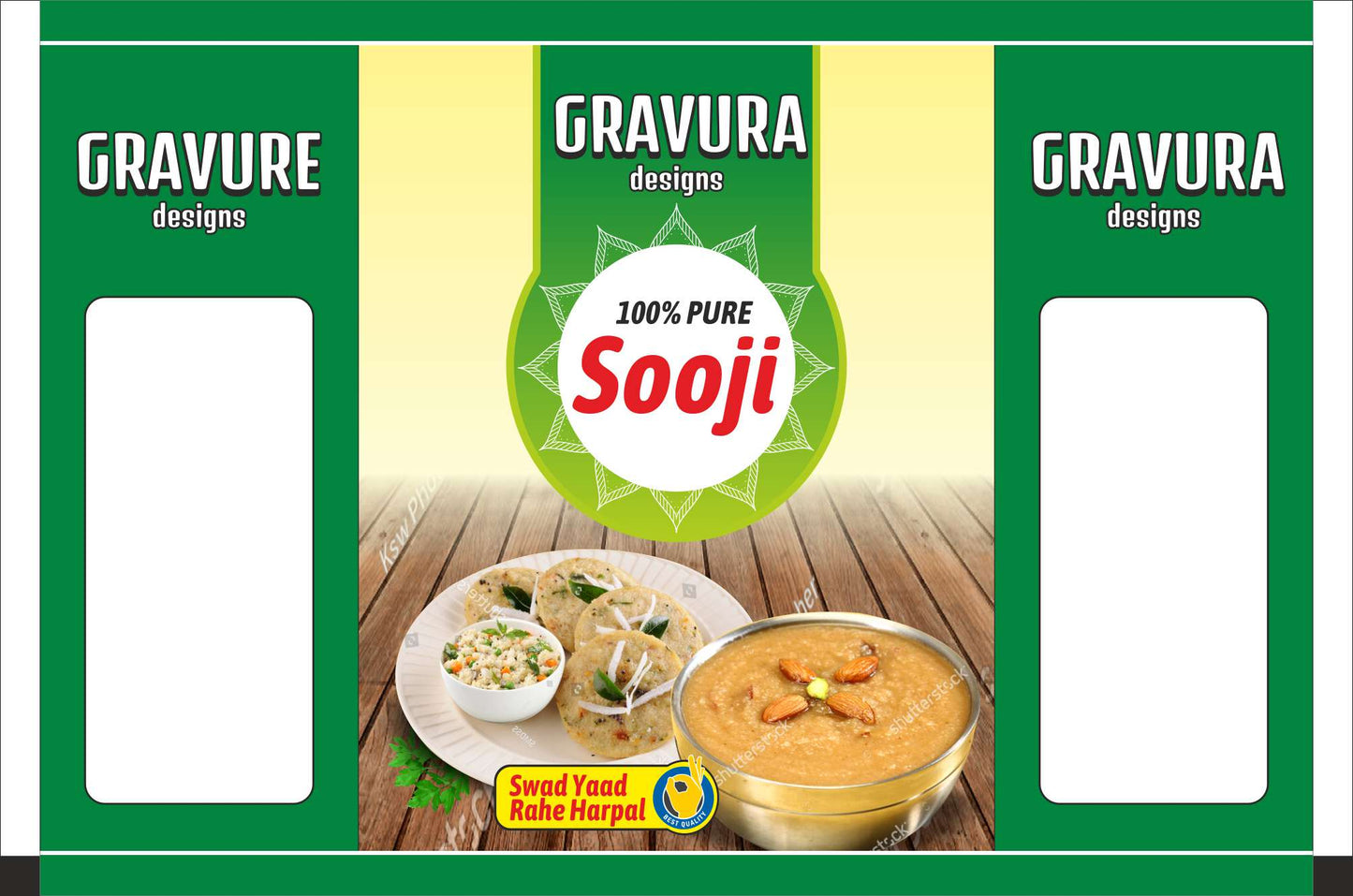 GR147 - Premium Sooji Flour Packaging Pouch Design