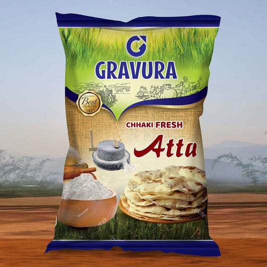 GR109 - Wholesome Pouch Packaging Design for Wheat Flour/Atta