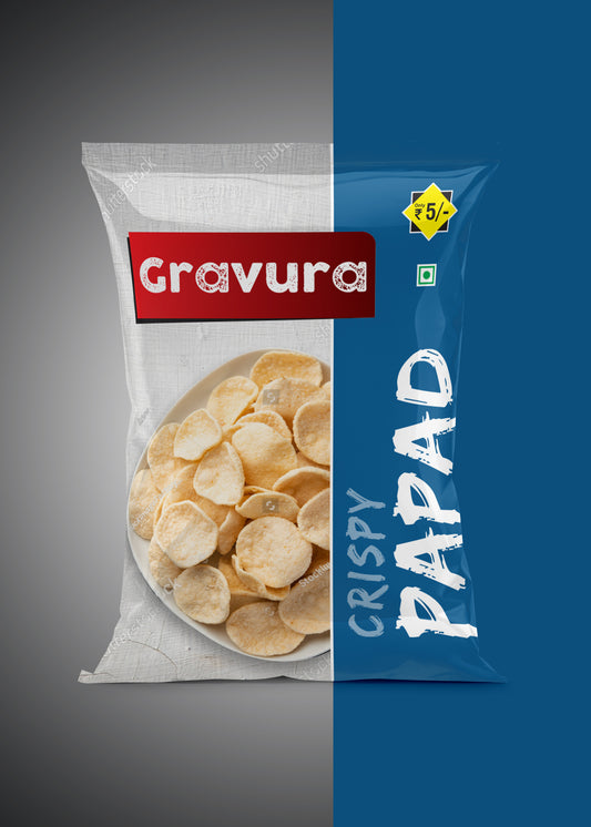 GR-14 - Crispy Papad Packaging – Snack-Ready Design with Bold Street Appeal