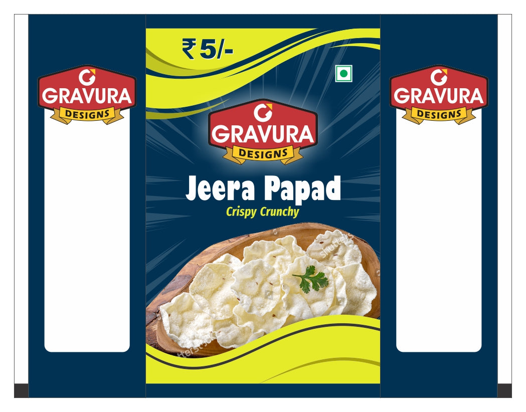GR-6 - Jeera Papad Packaging – Crispy Crunchy Snack Design