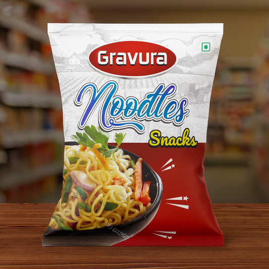 GR158-Classic Red Noodles Snack Pouch Design