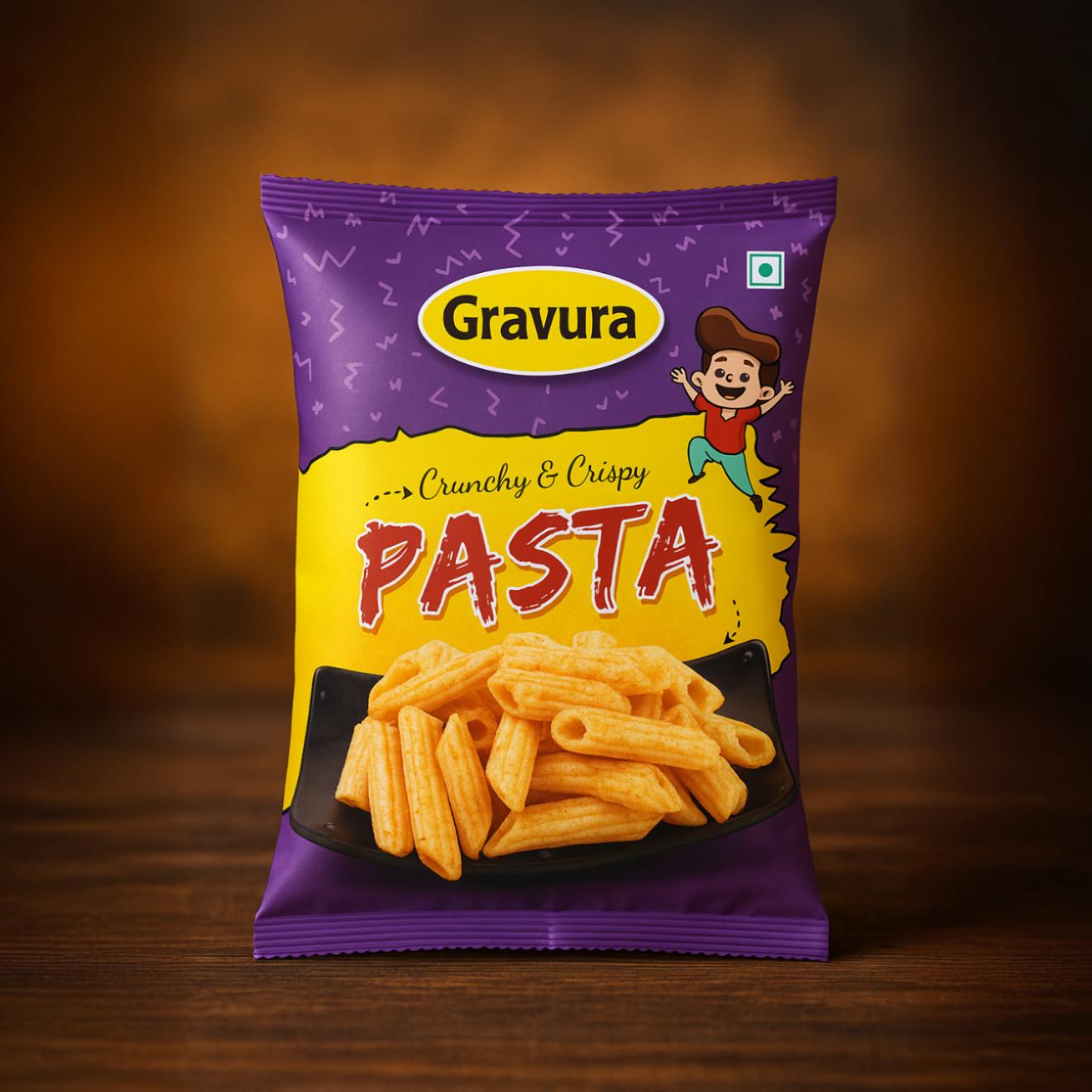 GR152-Vibrant Pasta Snack Pouch Design Template