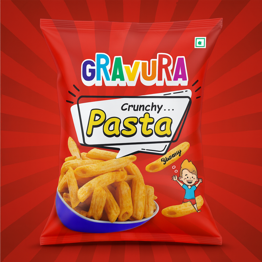 GR154-Bold Red Pasta Snack Pouch Template
