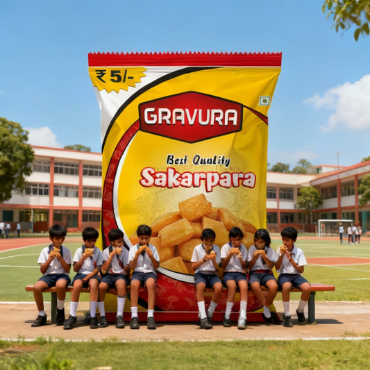 GR214 - Sakarpara Snack Pouch Packaging Design