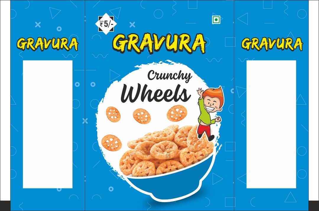 GR153-Bright Blue Wheels Snack Pouch Design