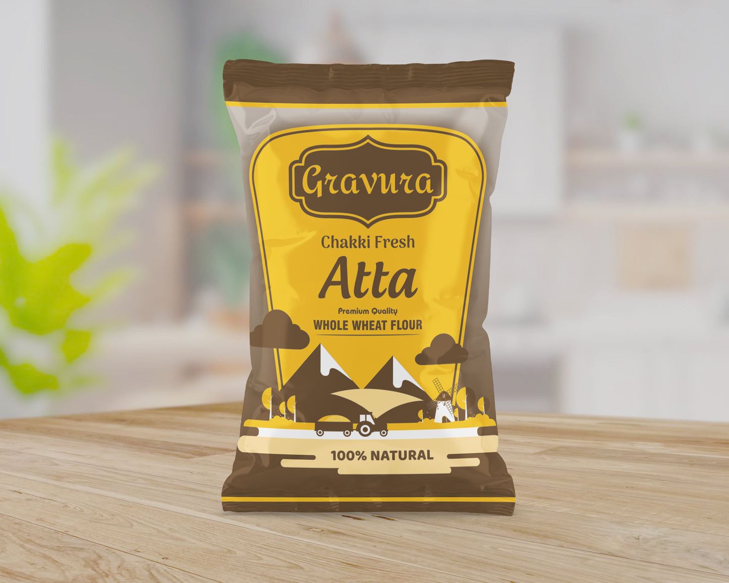 GR-13 - Chakki Fresh Atta Packaging Design –Center Seal Pouch