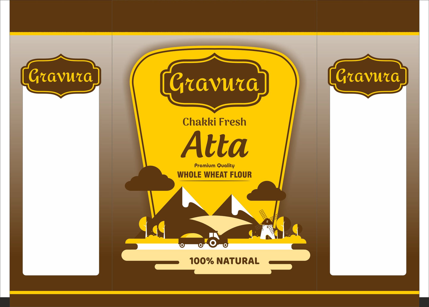 GR-13 - Chakki Fresh Atta Packaging Design –Center Seal Pouch