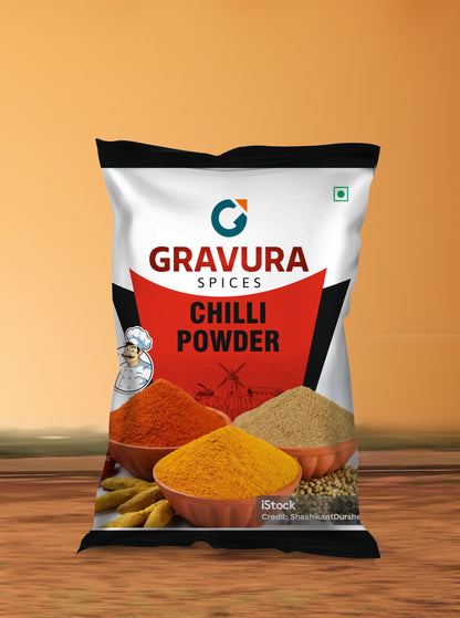 GR74 - Vibrant Spice Pouch Packaging Design Template - Chilli, Turmeric, Coriander