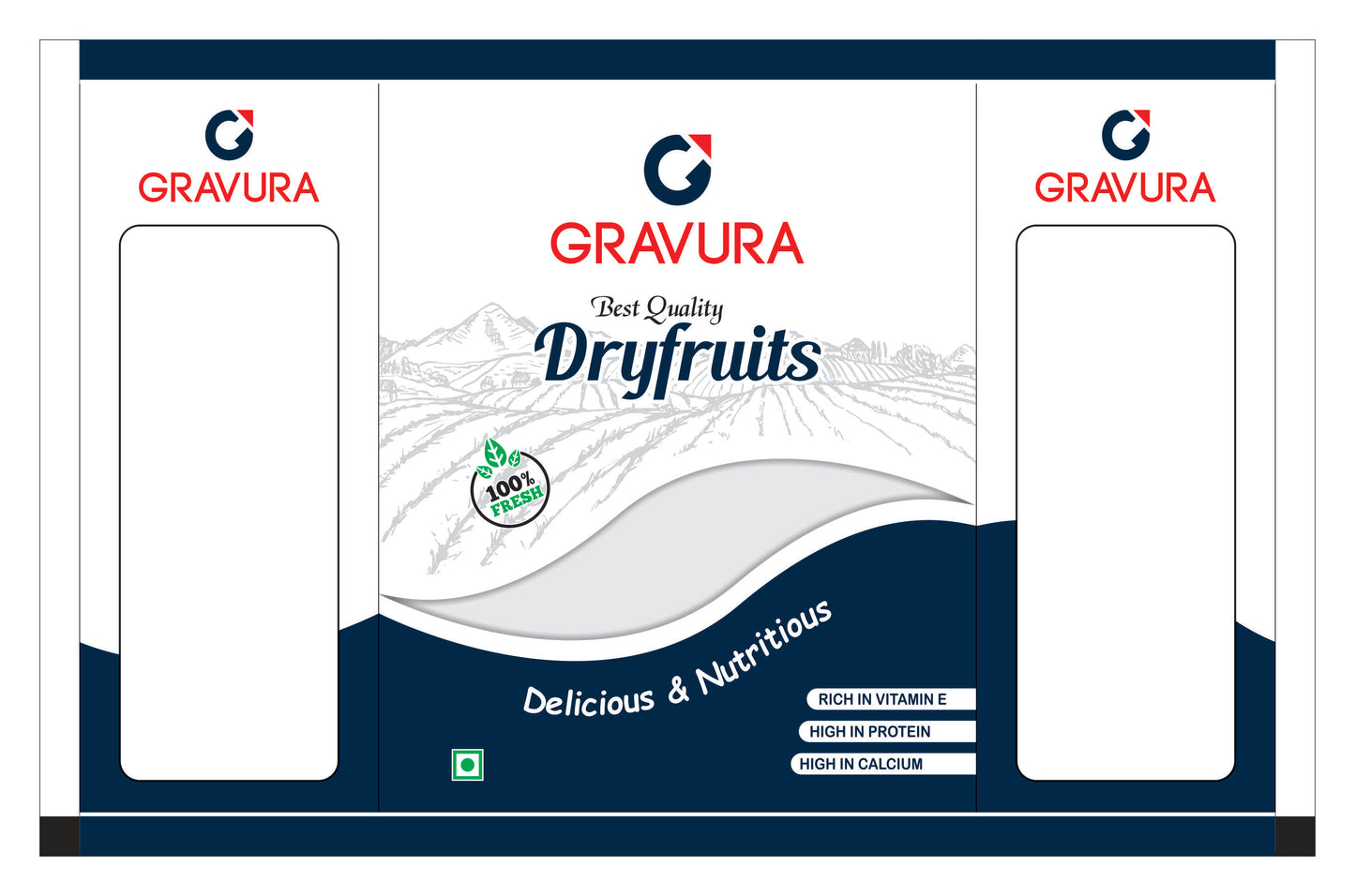 GR-3 - Elegant Dry Fruits Packaging Design – Premium Stand-Up Pouch