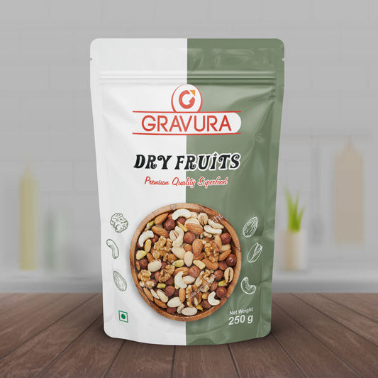 GR-4 - Minimalist Dry Fruits Packaging Design – Stand-Up Pouch Style