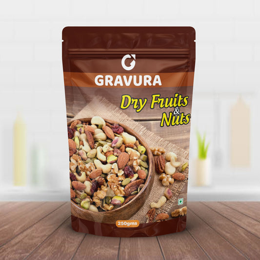 GR-7 - Rustic Dry Fruits & Nuts Packaging Design – Stand-Up Zipper Pouch