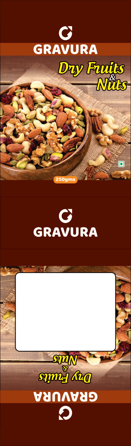 GR-7 - Rustic Dry Fruits & Nuts Packaging Design – Stand-Up Zipper Pouch