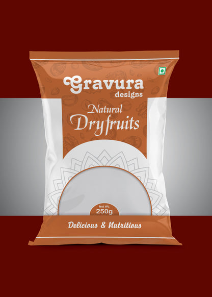 GR-8 - Natural Dry Fruits Packaging Design – Center Seal Pouch
