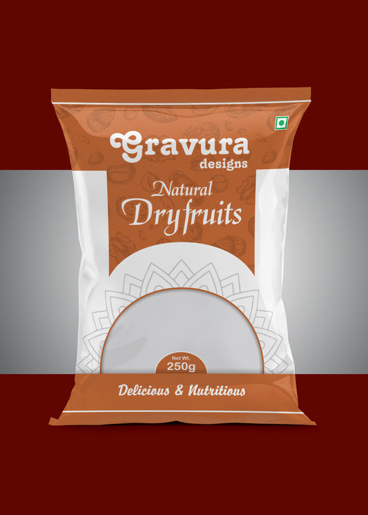 GR-8 - Natural Dry Fruits Packaging Design – Center Seal Pouch
