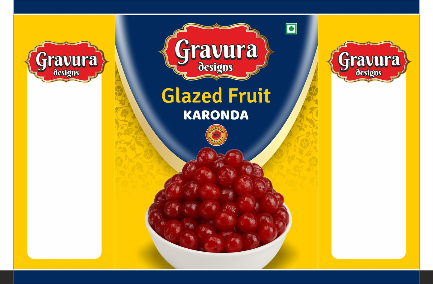 GR186-Elegant Glazed Fruit Pouch Design