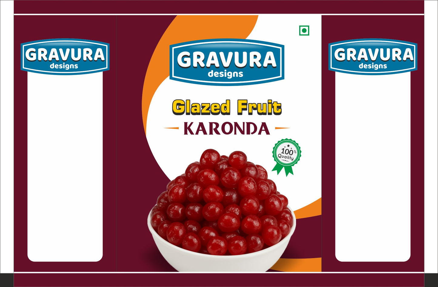GR187- Modern Glazed Fruit Pouch Design
