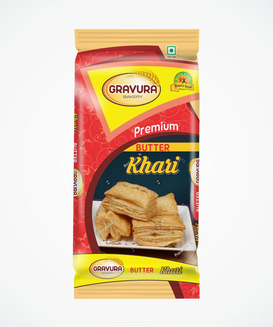 GR69 - Premium Khari Pouch Packaging Design Template - Bakery Snacks