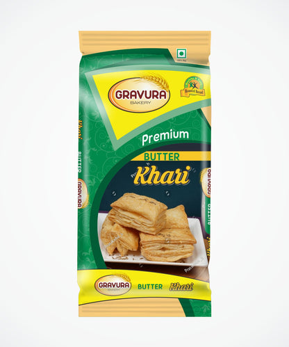 GR69 - Premium Khari Pouch Packaging Design Template - Bakery Snacks