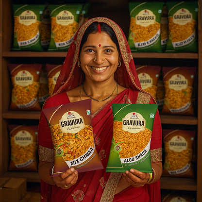 GR218 - Traditional Aloo Bhujia Pouch Design