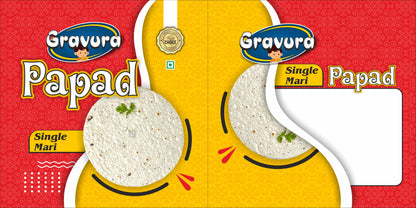GR72 - Bold Papad Pouch Packaging Design Template – All Varieties of Papad