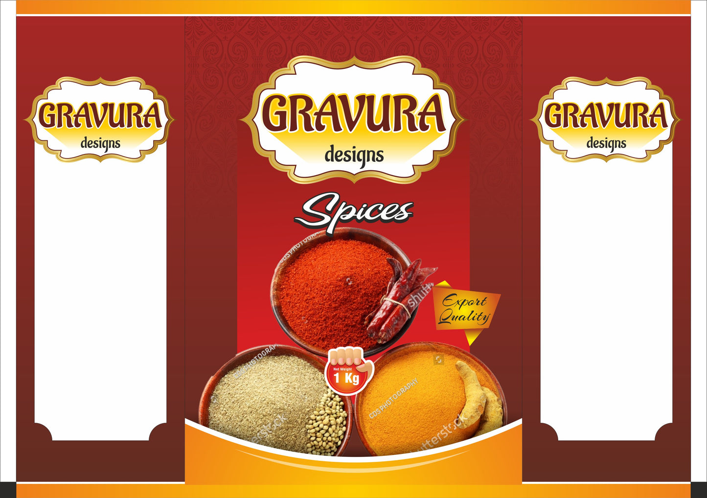 GR221 - Premium Spice Pouch Packaging Design