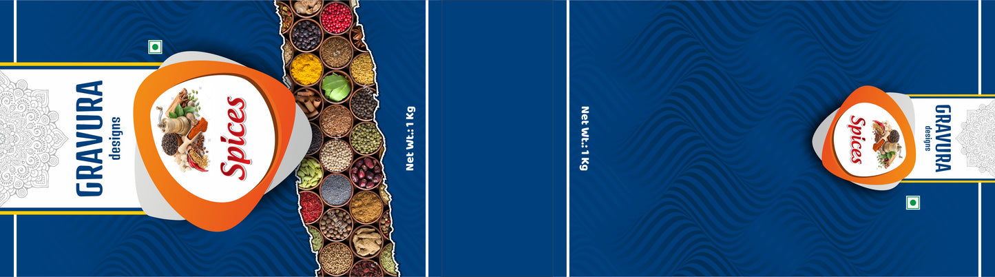 GR223 - Elegant Blue Spice Pouch Design