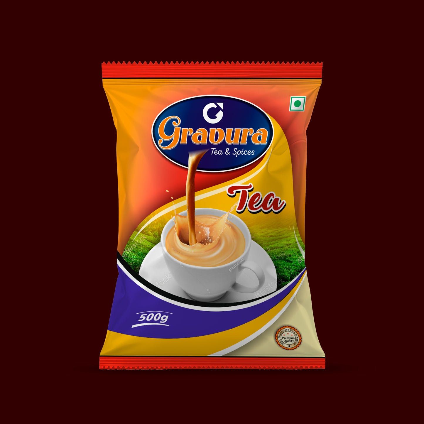 GR76 - Vibrant Flexible Pouch Packaging Design for Tea & Tea products