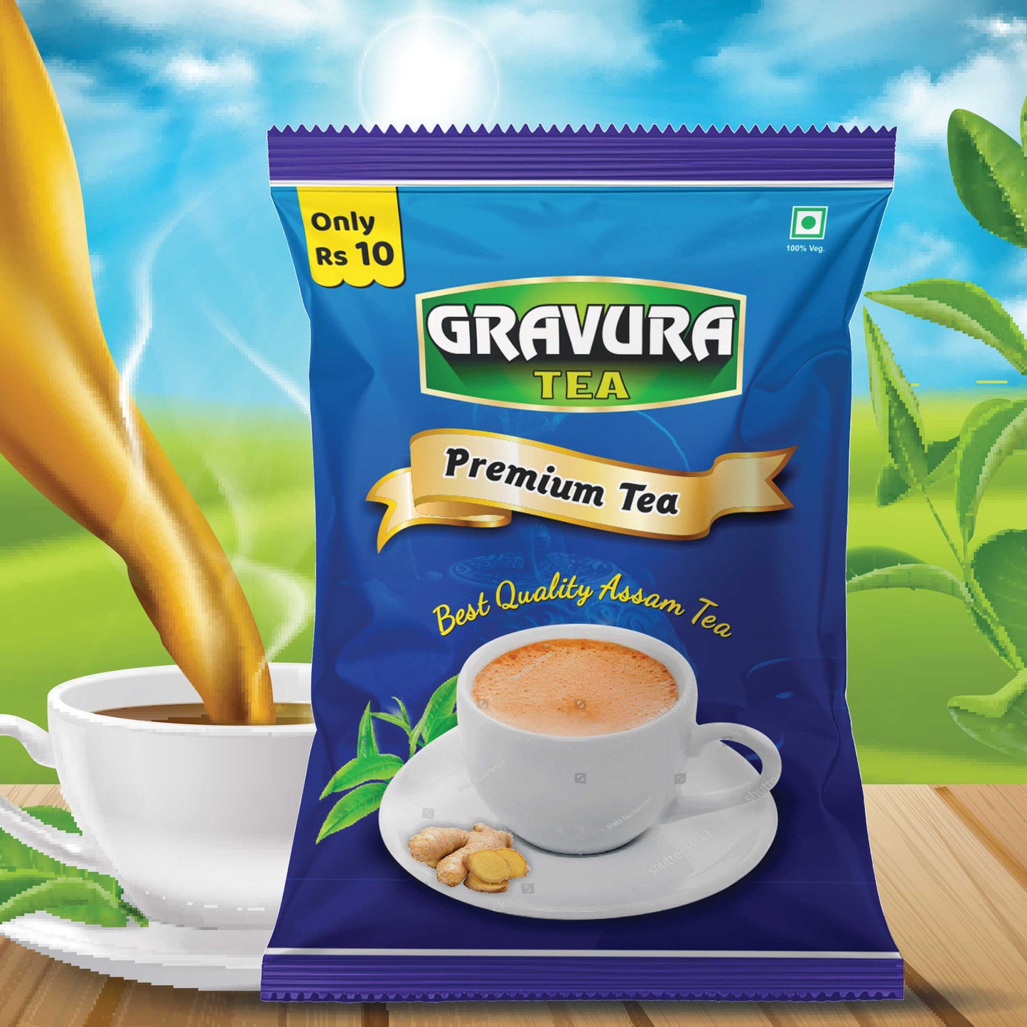 GR79 - Premium Assam Tea Flexible Pouch Packaging Design