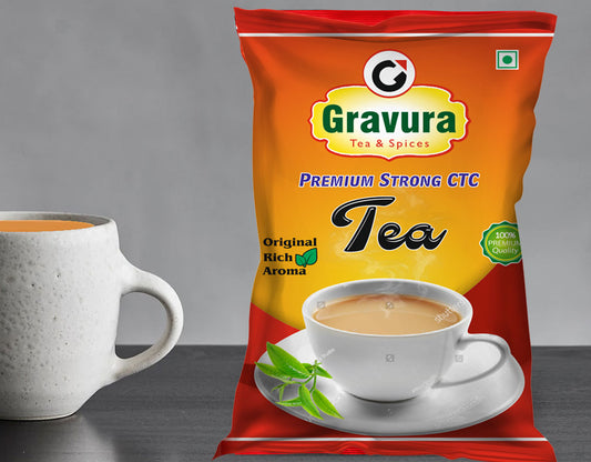 GR80 - Bold Flexible Pouch Packaging Design for Strong CTC Tea