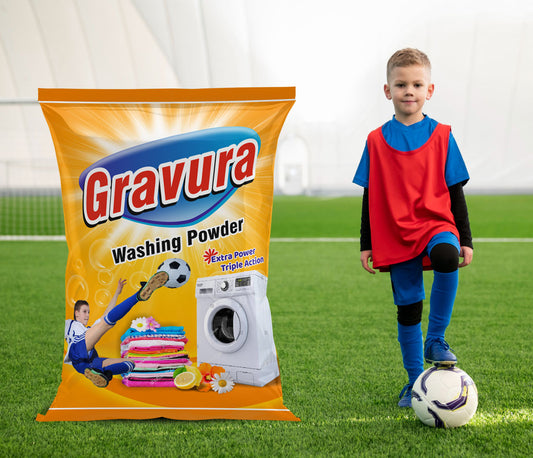 GR89 - Sport-Themed Flexible Pouch Packaging Design for Washing Powder