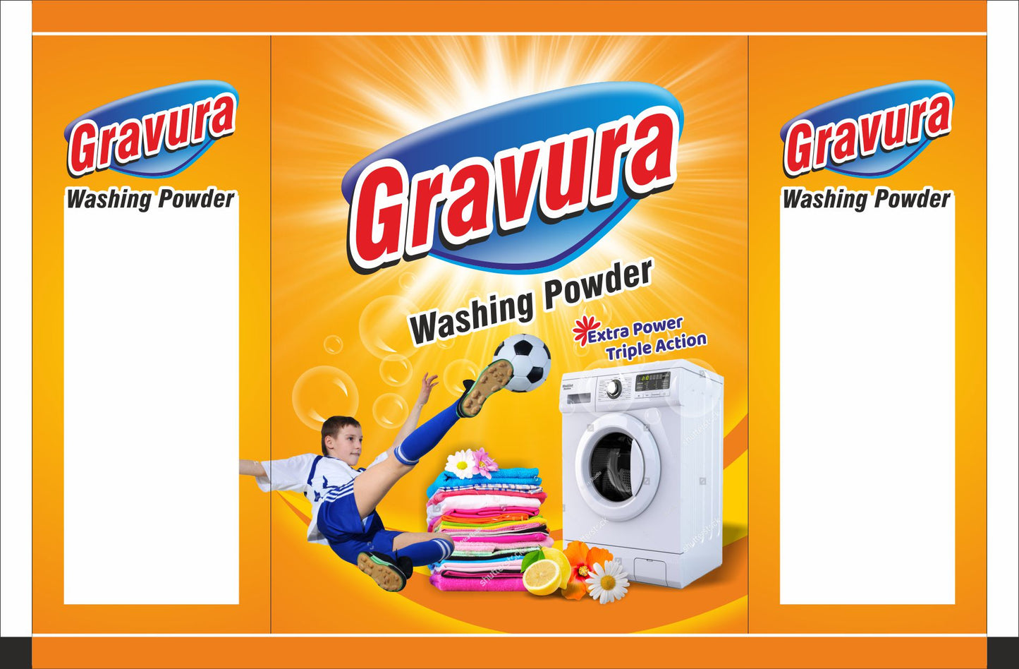 GR89 - Sport-Themed Flexible Pouch Packaging Design for Washing Powder