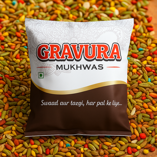 GR113 - Elegant Pouch Packaging Design for Mukhwas & Mouth Freshner
