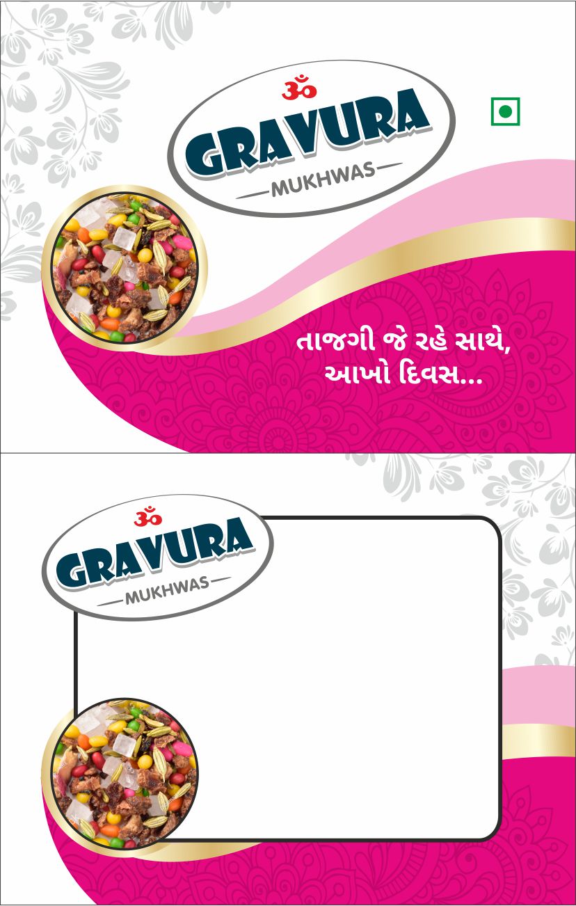 GR114 - Vibrant & Traditional Pouch Packaging Design for Mukhwas