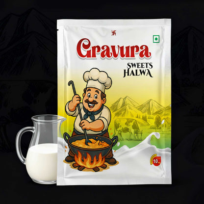 GR239 - Premium Sweets Halwa Mawa Packaging Design Template