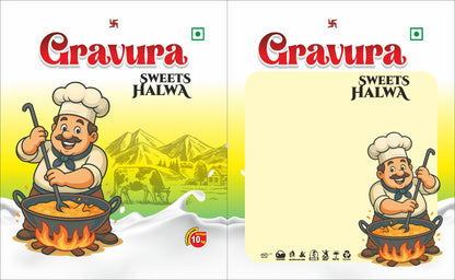 GR239 - Premium Sweets Halwa Mawa Packaging Design Template