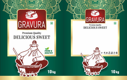 GR241 - Premium Delicious Sweet Mawa Packaging Design Template