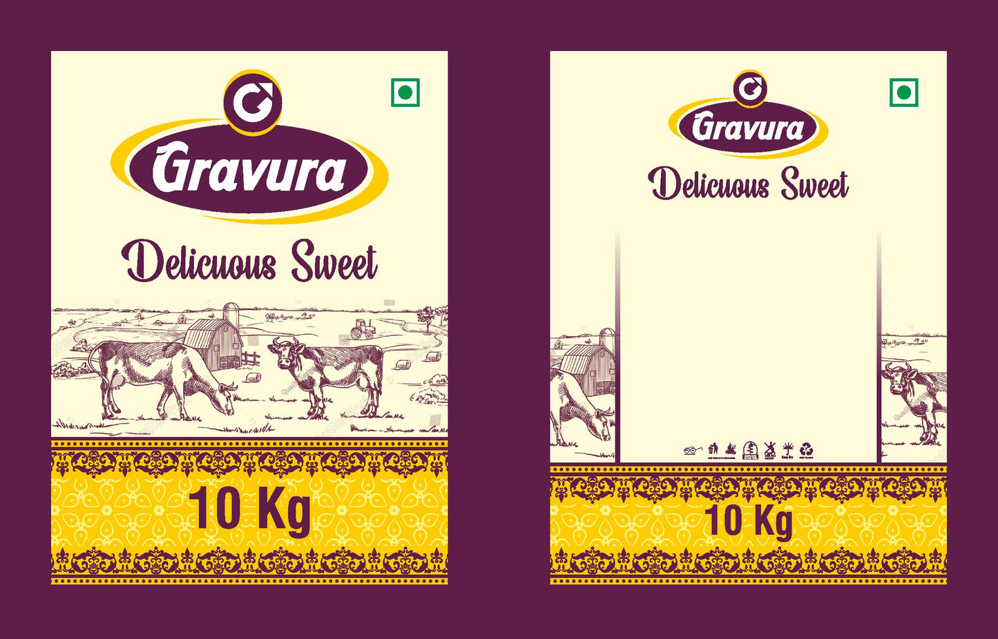 GR245 - Delicious Sweet Mawa Packaging Design Template