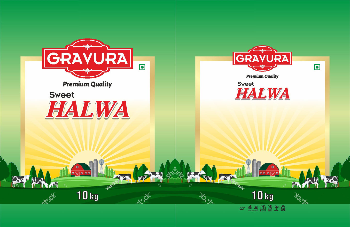 GR247 - Sweet Halwa Mawa Packaging Design Template