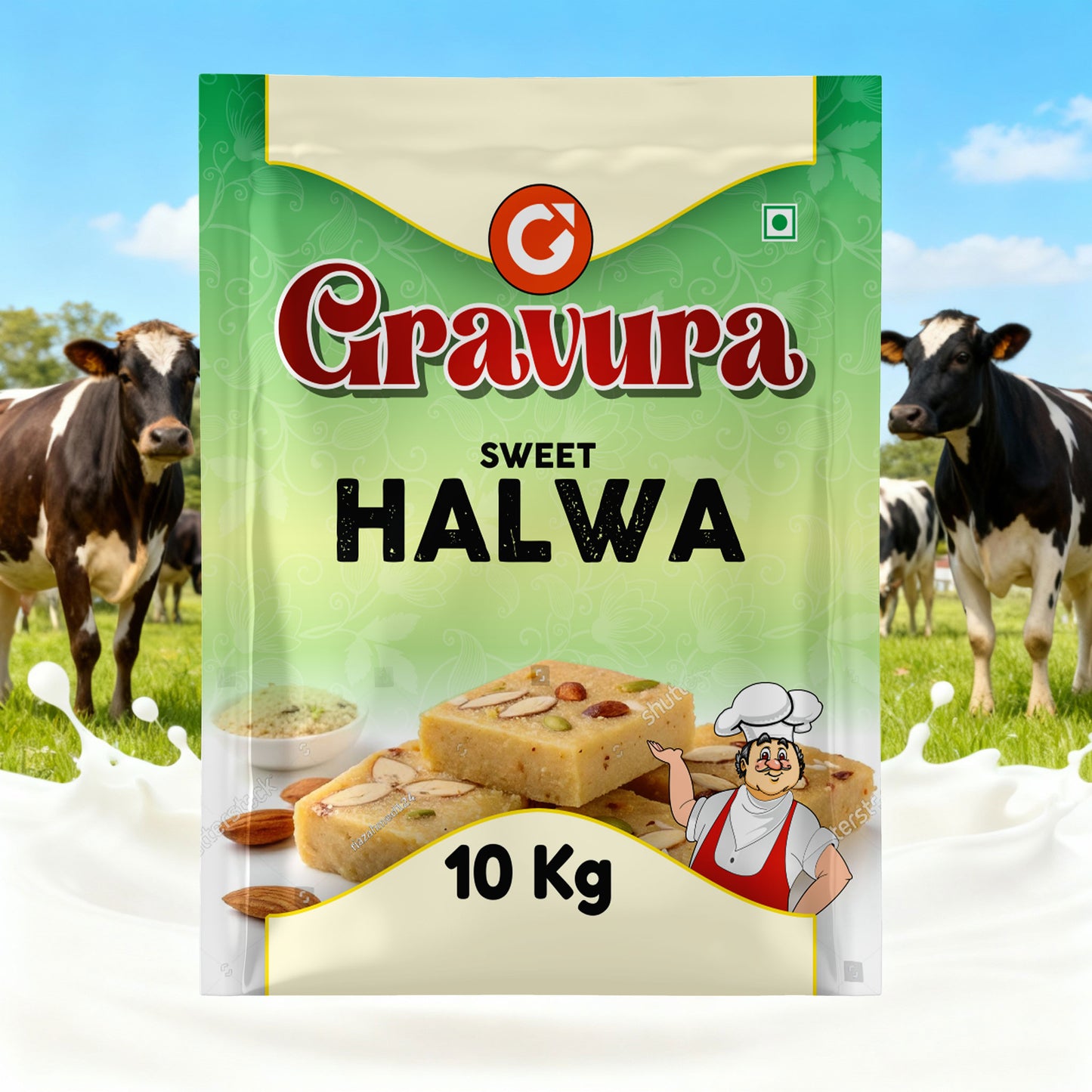 GR250 - Sweet Halwa Mawa Packaging Design Template